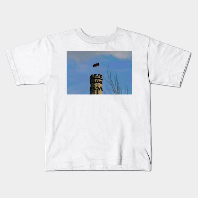 Battlefield House Tower Paint emulated Kids T-Shirt by srosu